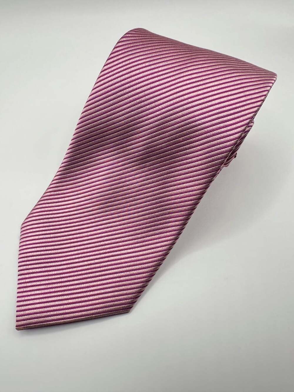 Daniel Hechter Pink & Magenta Diagonal Repp Stripe Silk Tie
